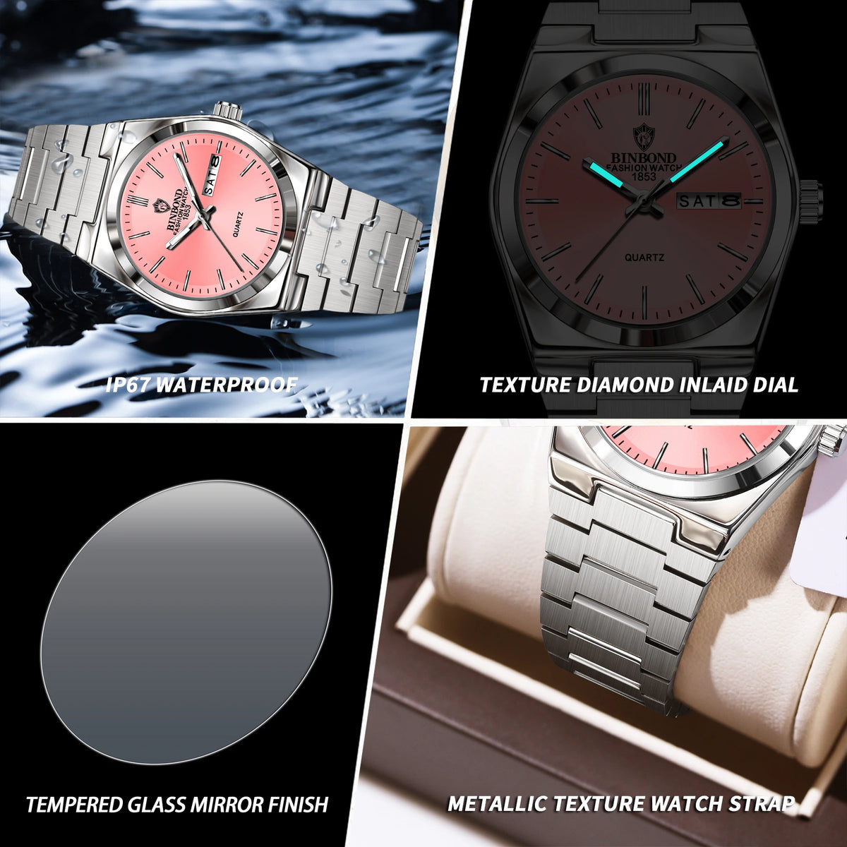 BINBOND Luxury Women's Quartz Watch