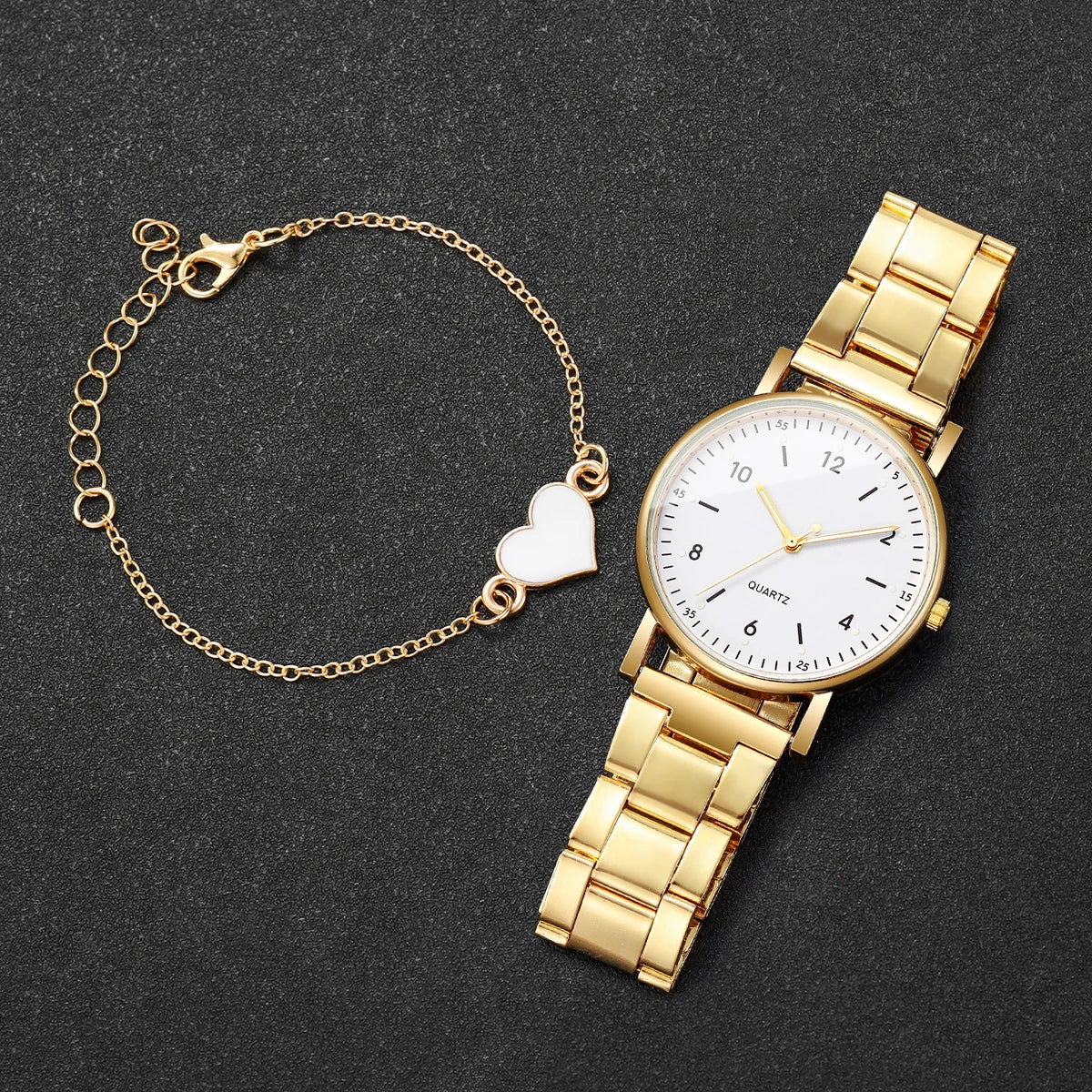 Arabic Dial Watch & Bracelet Set