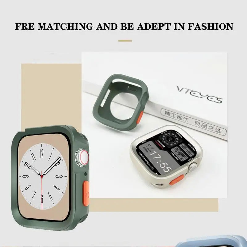 Bumper Soft Silicone Case For Apple Watch 11 10 9 8 7 6 SE 5 Anti-drop Matte Cover For iwatch 49mm 41mm 42mm 46mm 40mm 44mm 45mm
