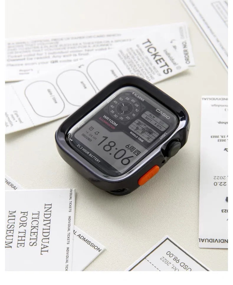 Bumper Soft Silicone Case For Apple Watch 11 10 9 8 7 6 SE 5 Anti-drop Matte Cover For iwatch 49mm 41mm 42mm 46mm 40mm 44mm 45mm