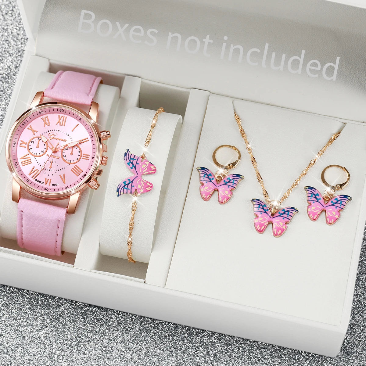 Women's Watch & Jewelry Set (5/6 Pcs)