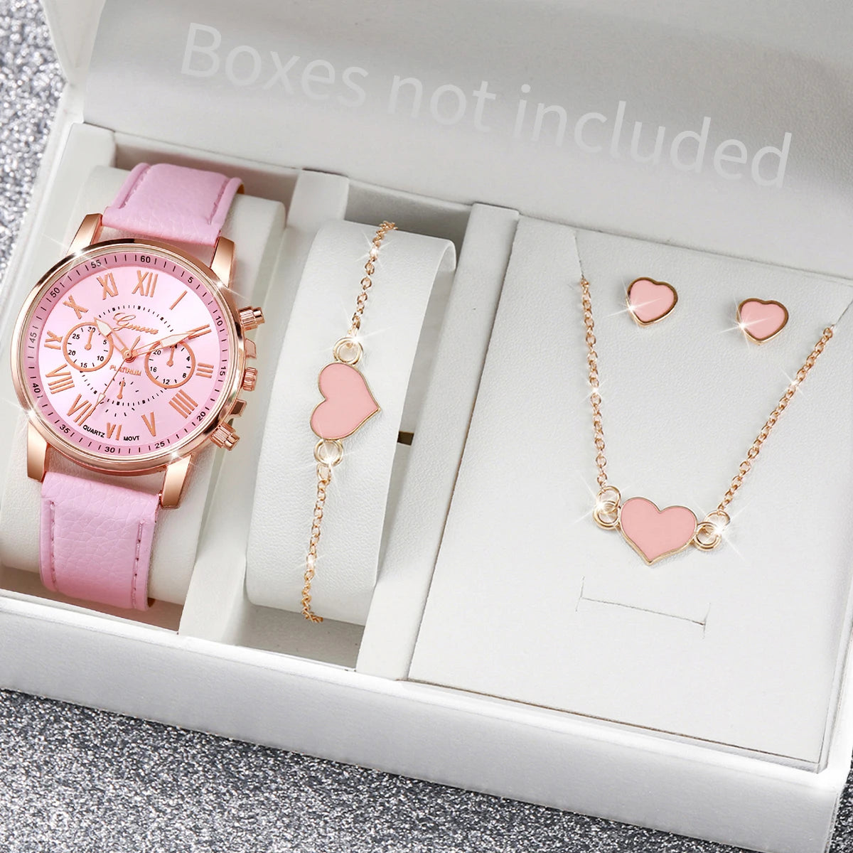 Women's Watch & Jewelry Set (5/6 Pcs)