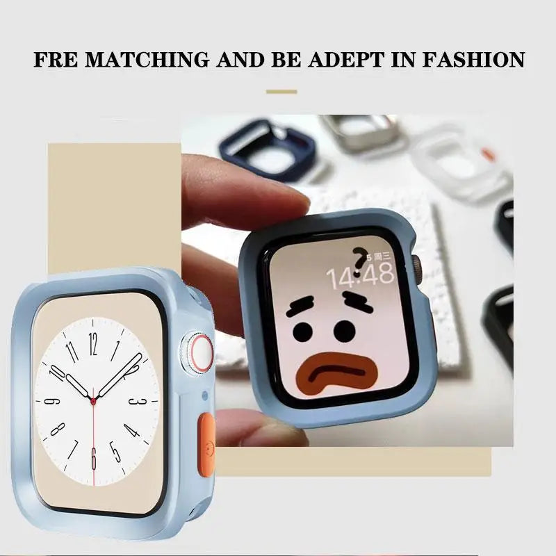 Bumper Soft Silicone Case For Apple Watch 11 10 9 8 7 6 SE 5 Anti-drop Matte Cover For iwatch 49mm 41mm 42mm 46mm 40mm 44mm 45mm