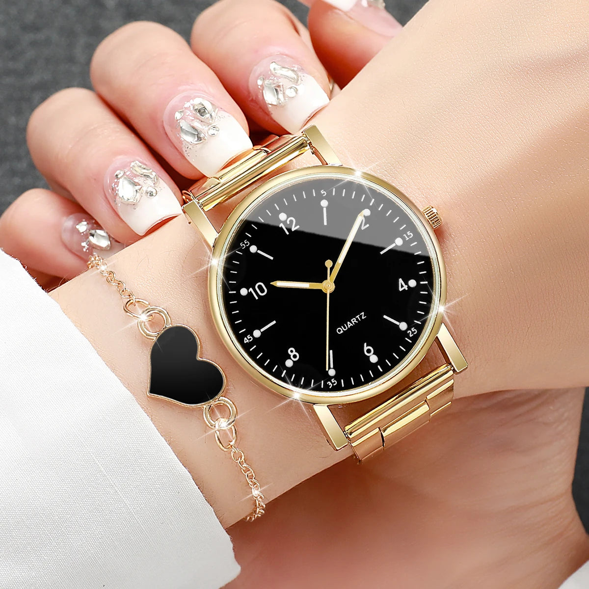 Arabic Dial Watch & Bracelet Set