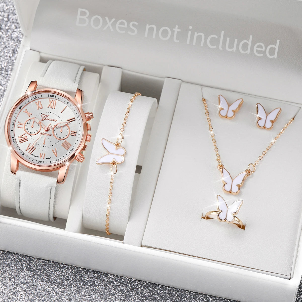 Women's Watch & Jewelry Set (5/6 Pcs)